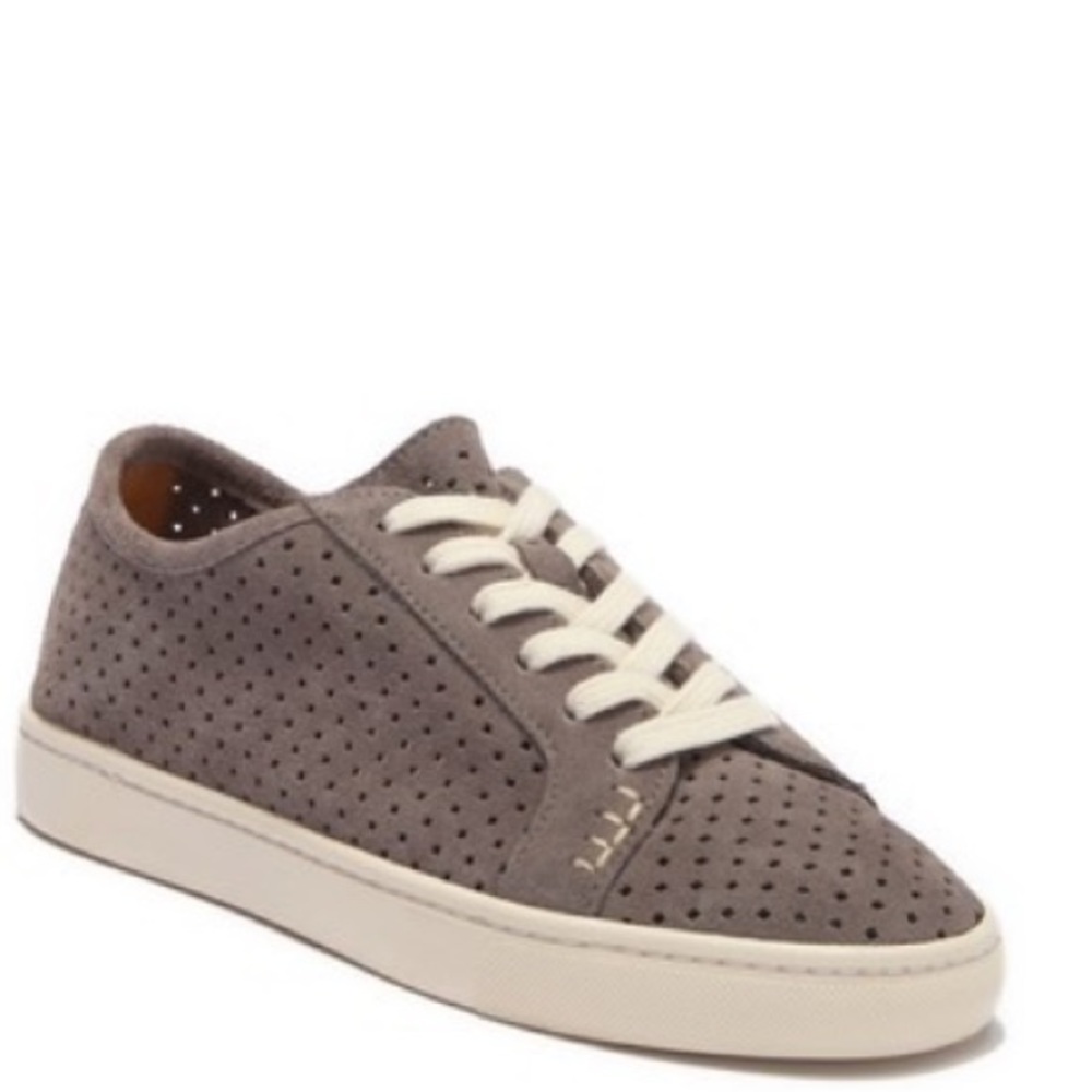 Soludos Perforated Suede Lace Up Sneaker